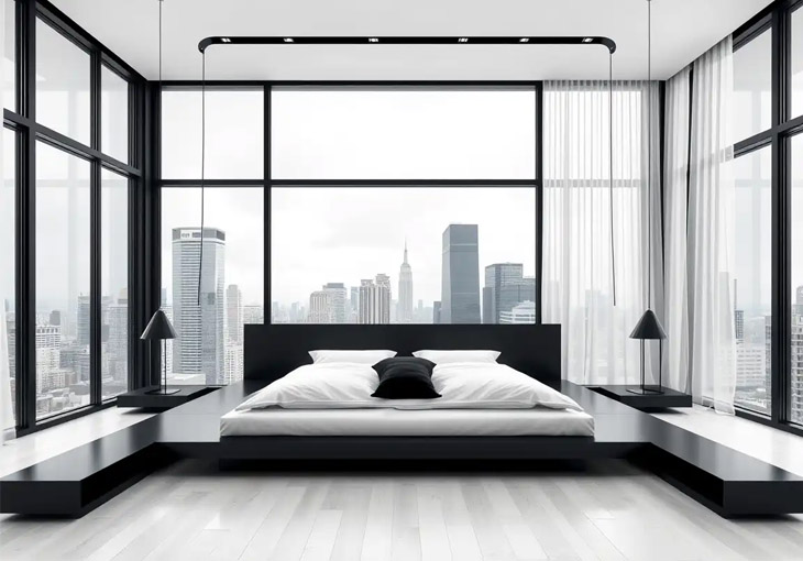 21 Minimalist Black and White Bedroom Styles You’ll Love